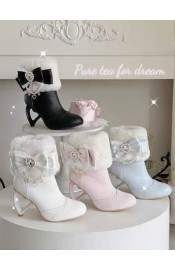 Pure Tea For Dream Maiden Short Boots(Reservation/4 Colours/Full Payment Without Shipping)